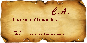 Chalupa Alexandra névjegykártya